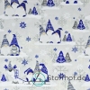 Baumwolle Weihnachtsgnome Saphirblau Weihnachten